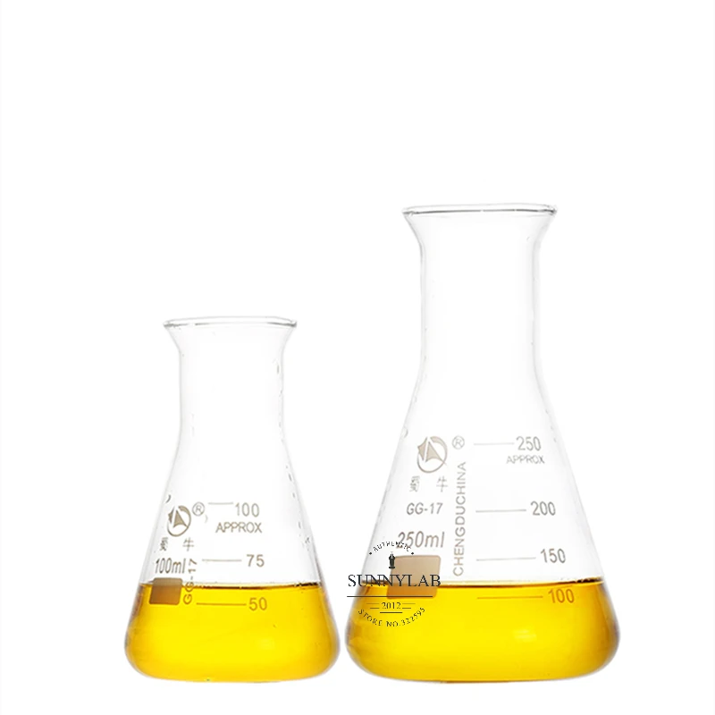 50ml to 2000ml Glass Erlenmeyer Flask Triangle/conical Flask bottle with trumpet Mouth 1Pcs/Lot for lab experiments lab glass supplies lab volumetric flask