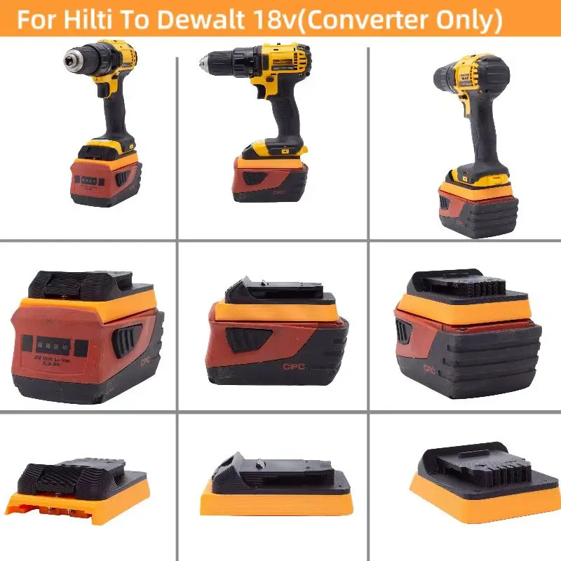 Batteries Converter Adapter For HILTI 22v B22 To For Dewalt 20v
