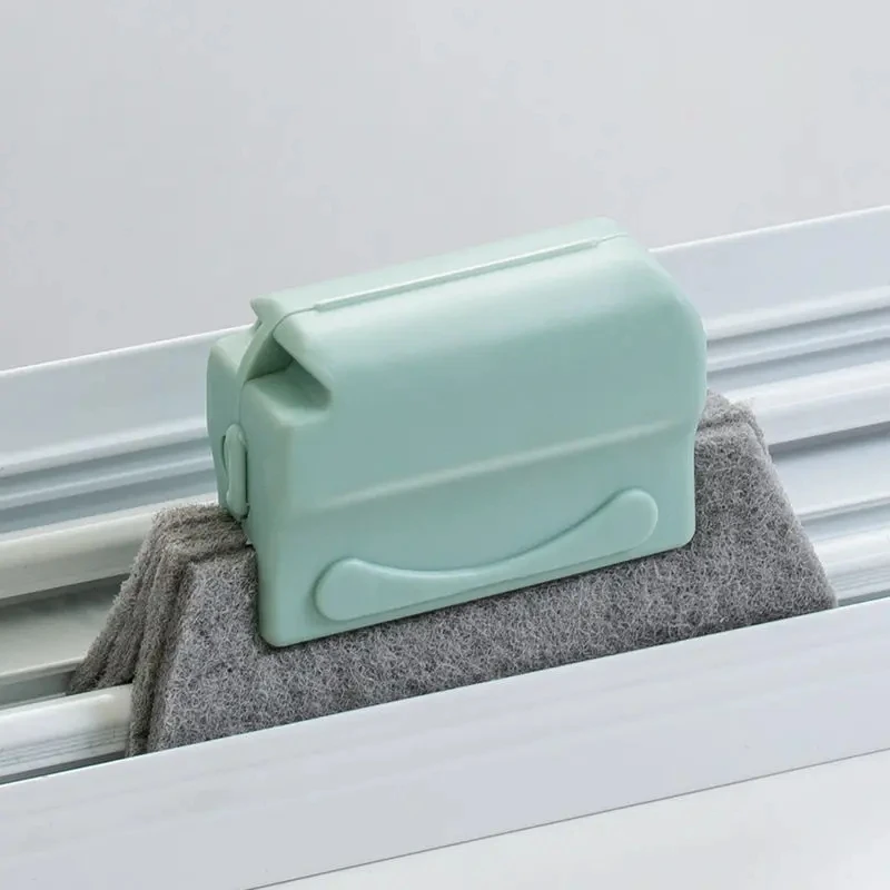 Fensterfugen-Reinigungstuch, Küchen-Fensterreinigungsbürste, Fensterreinigungswerkzeug, Kreative Fensterfugen-Schiebetür-Schienenbürste – Detail 9