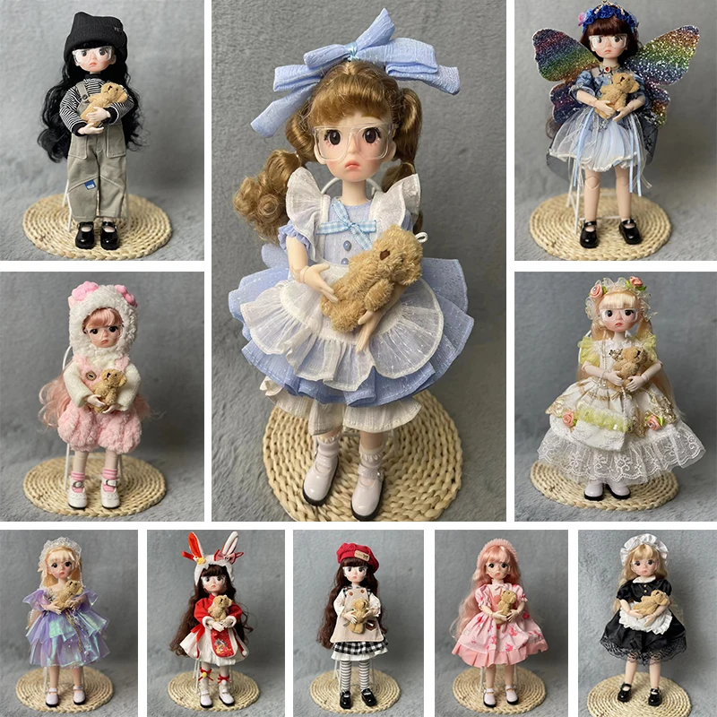 Fashion Cute 1/6 Bjd Doll Set Completo 30Cm Princess Doll Ball Snodato Doll Girl Toy Bambole Regalo Per Ragazze Giocattoli Per Ragazze