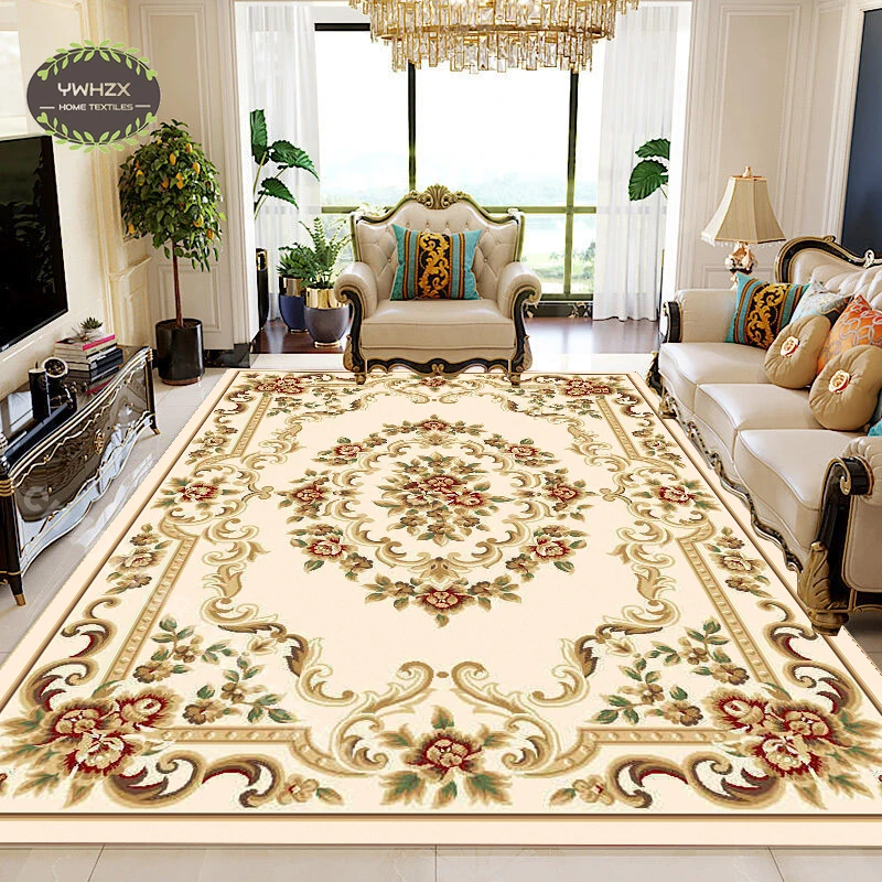 

Luxury Floral Living Room Carpet Bedside Floor Mat Non Slip Balcony Corridor Entrance Doormat Home Coffee Table Decor Foot Rug