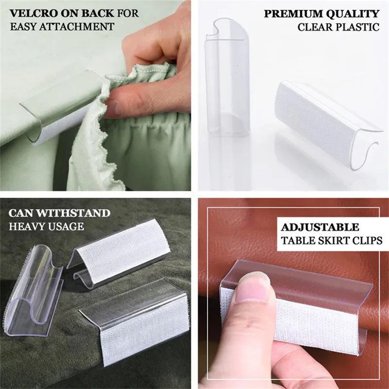 10 20 30pcs Adjustable Large Plastic Table Skirt Clip Banquet Tablecloth Clips For Wedding Decoration
