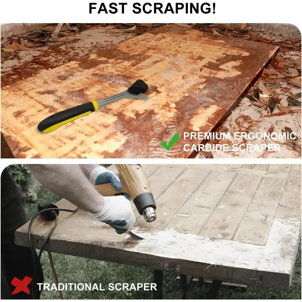 Description Picture 3 of itemPaint Scraper Tool Ergonomic Carbide Paint Removal Scraper Cemented Carbide Scraping Tool for Removing Decals Glue Stains Rust