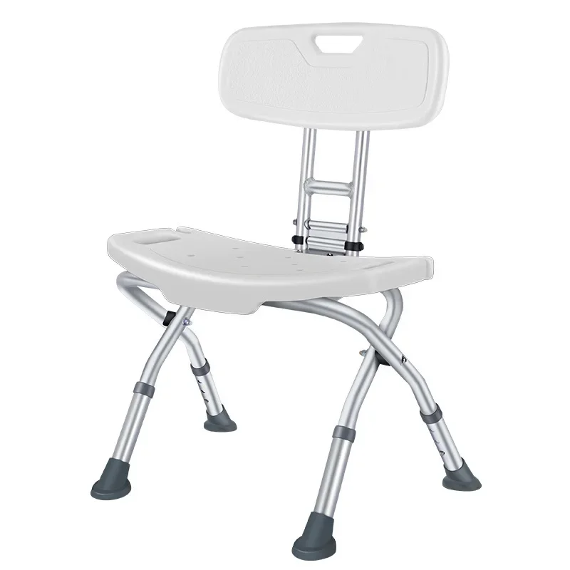 

Shower Chair for Elderly and Pregnant Women:Bathroom Stool Stable Anti-skid Bath Seat Adjustable Bench Easy Folding Design