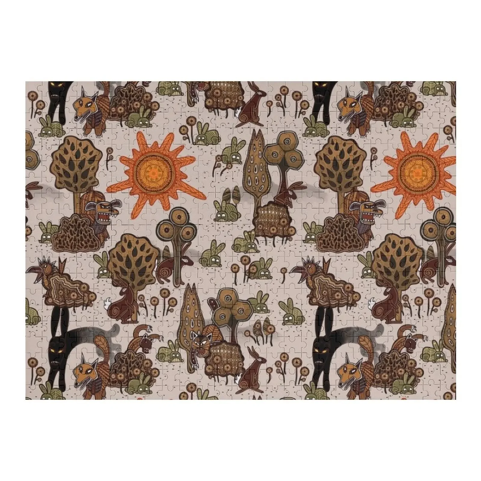 In The Beginning of the World - Watership Down Pattern Jigsaw Puzzle Adult Wooden Wooden Animal Customizable Gift Puzzle down to the bone spread the world album iii 1 cd