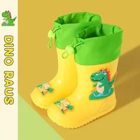 Children's Mid-Calf Rain Boots Cartoon Cute Summer Anti-Slip Soft Bottom Unisex Baby Toddler Water Shoes Boys Girls Footwear