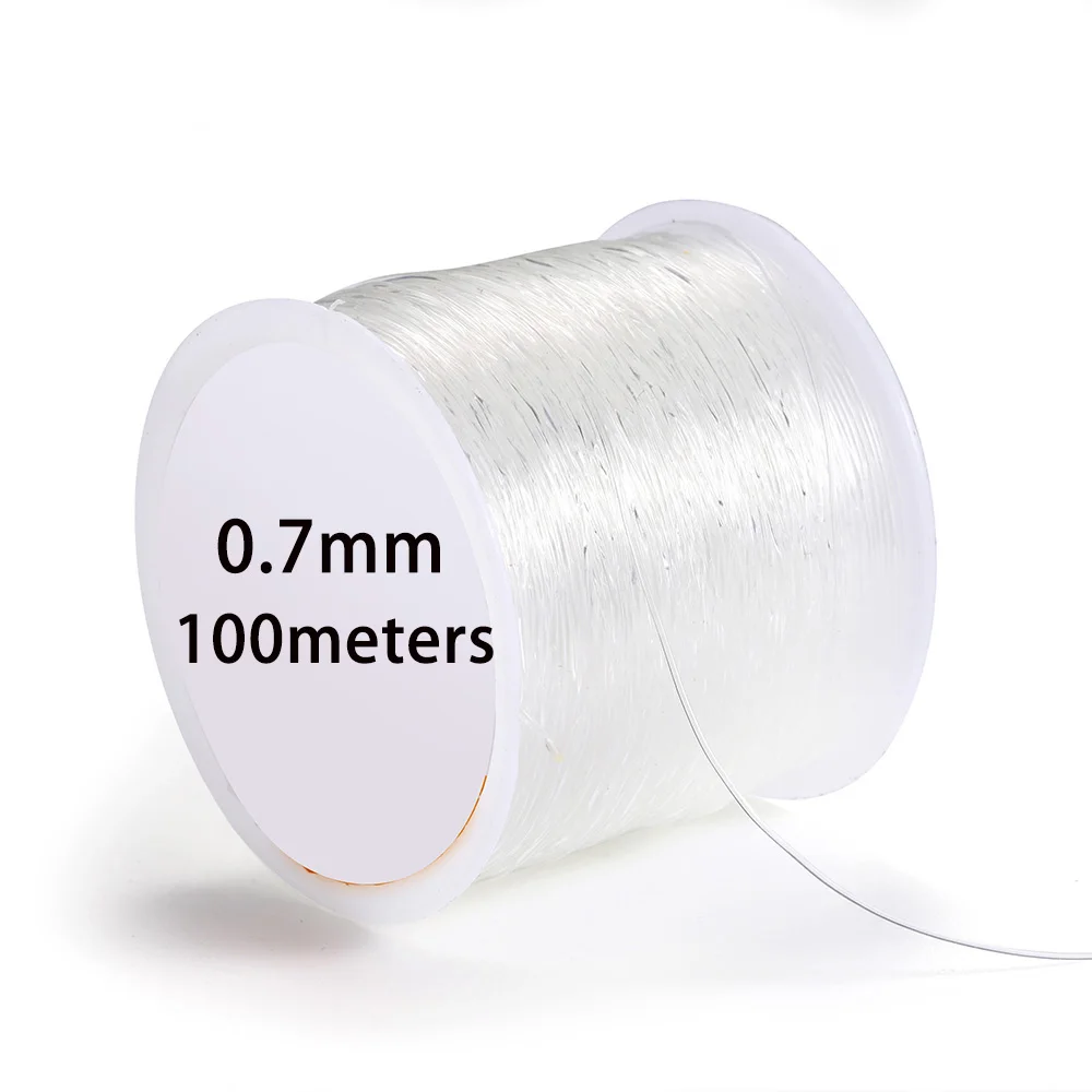 Fil élastique Transparent Pour Perles – 1mm X 100m – Polyester – Neuf