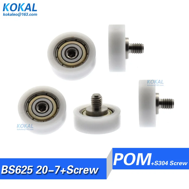 para porta deslizante e janela, rolo 5*20*7mm 0520k, 10 peças