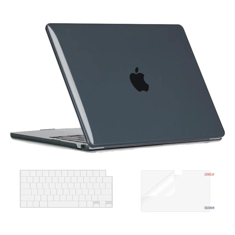 Étui de protection pour MacBook Air 13.6 M2 A2681(2022-2023), coque rigide avec film tactile, protecteurs d'écran pour clavier, transparent comme du cristal