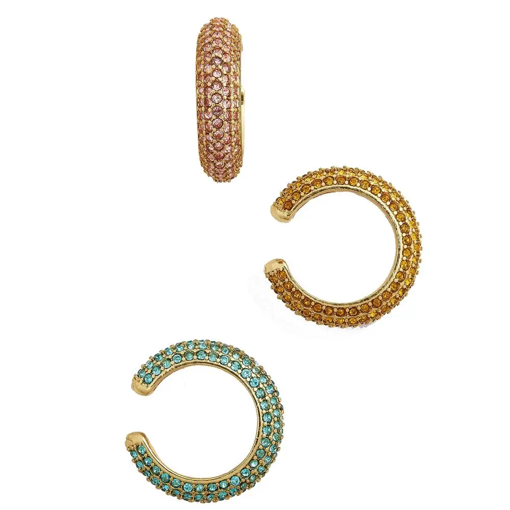 Cubic Zirconia Ear Cuff Earrings No Piercing Jewelry