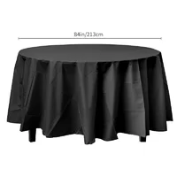 Black/White/Red Disposable PEVA Decorative Solid Plastic Tablecloth 1pc 2