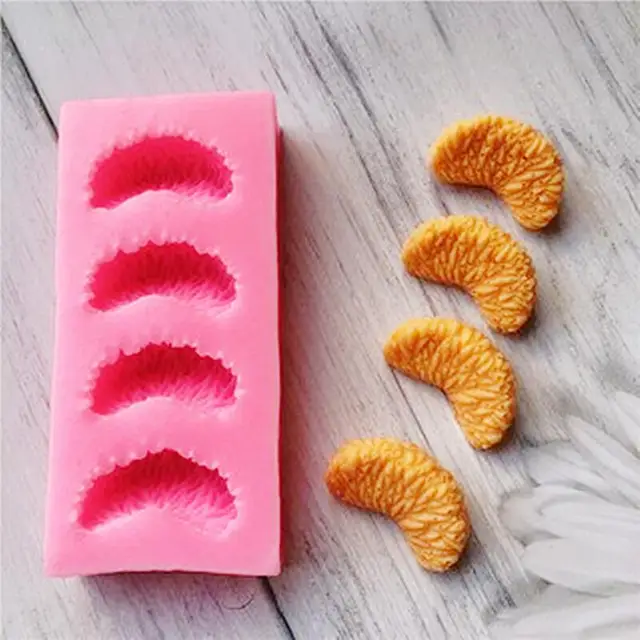 Narancs Alakú Szilikon Penész Konyha Diy Sütemény Sütés Dekoráció Cukorka Sütik Csokoládé Fondant Gyümölcsdekoráció - Image 3