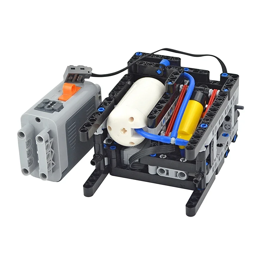 Mattoni Pneumatici Tecnici Compressore Elettrico Automatico Building Blocks Modello Giocattoli Con Motore Pneumatico Airtank Fai Da Te Leduo