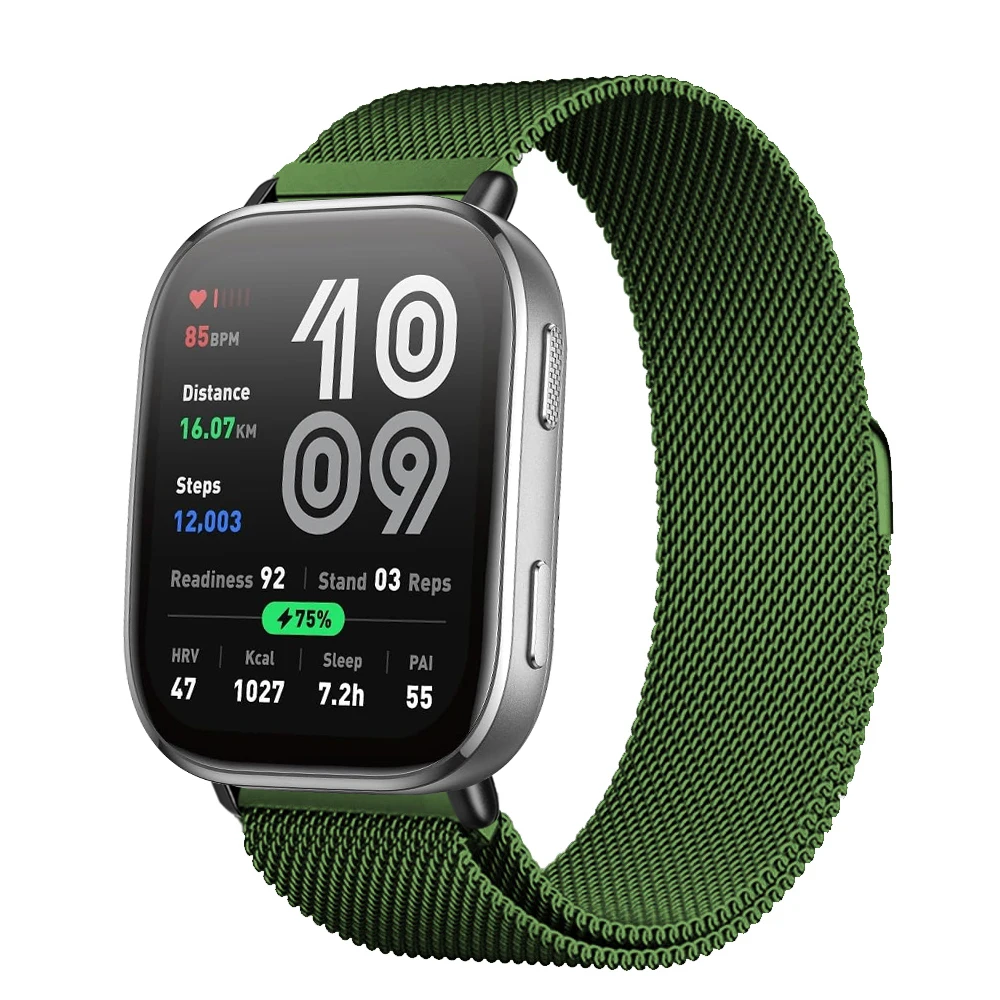 Magnetic Metal Mesh Smartwatch Wristband - 22mm Strap Bracelet