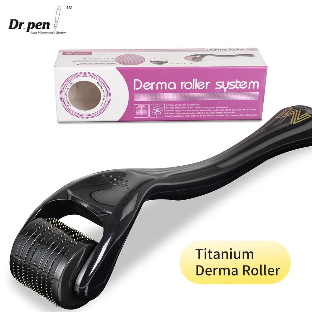 Derma roller 540 Derma Roller titanium micro needle roller 0.25mm needles For skin care professional hair growth beard growth dermaroller