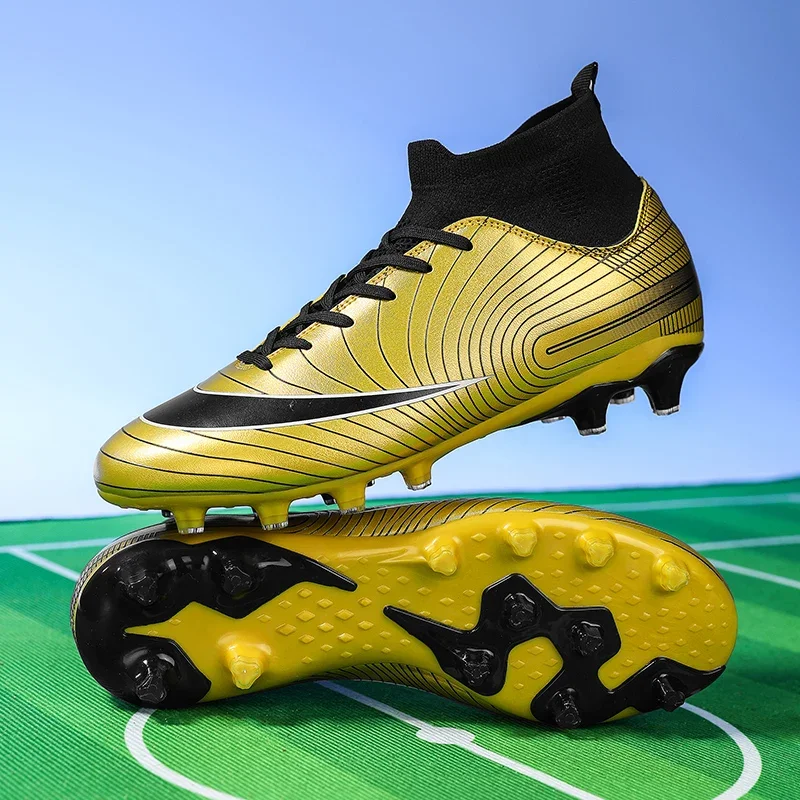 Original Men Soccer Shoes Students Training Society Sneaker Resistant Unisex Long Spikes Training Outdoor Casual Football Shoes