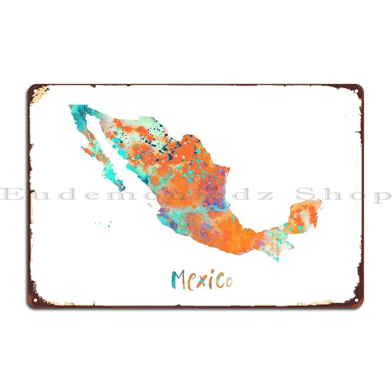 

Mexico Metal Sign Wall Decor Garage Plaques Create Poster Bar Cave Tin Sign Poster