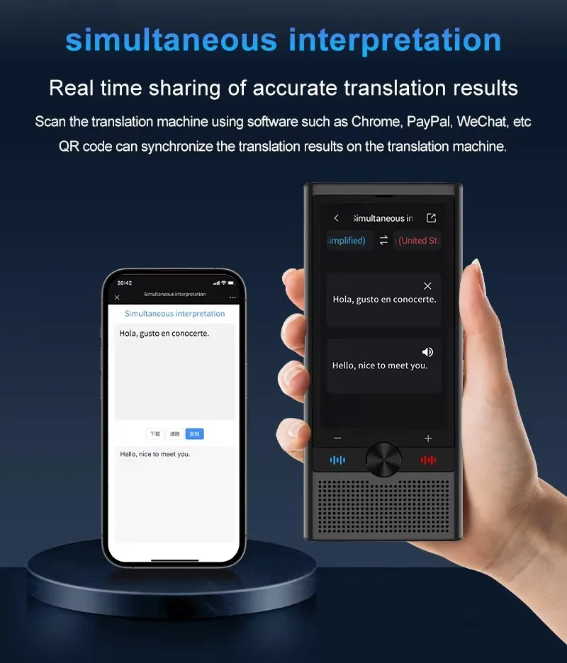 S10 Voice Translator 4G Network Chat GPT Multi-Language Intelligent Real-time Translation Device For Global Travel Learner