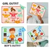 Montessori Educational Learning Puzzle SetDress Up Toy Early Learning Educational Toy Pretend Play Set for Girls 2