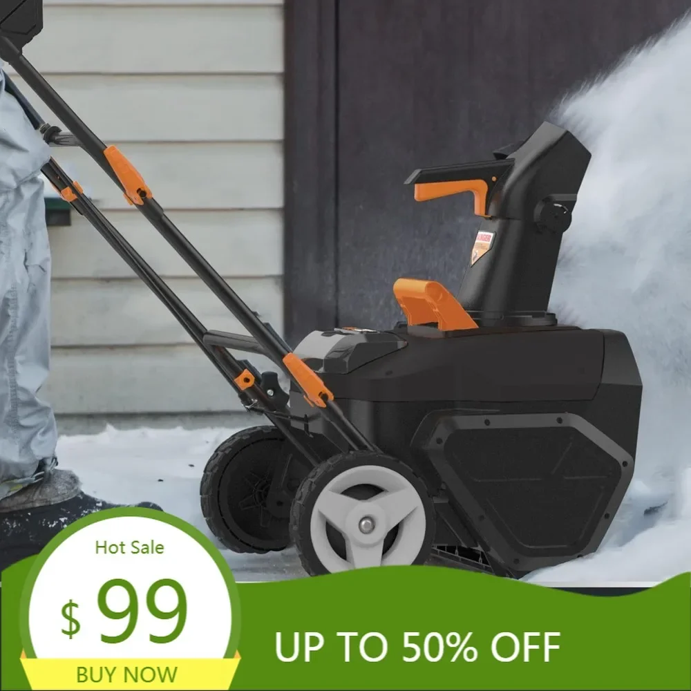 40v 20" cordless snow blower power share with brushless motor - wg471 (batteries & charger included)
