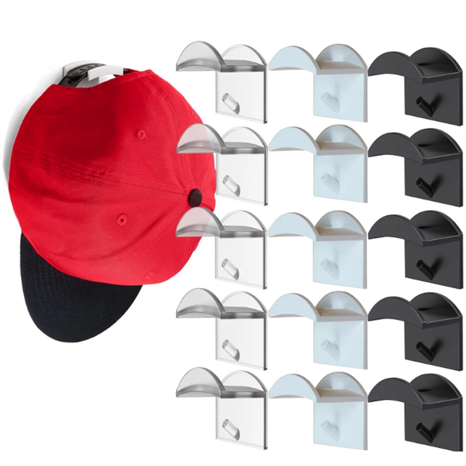 Hat Organizer for Baseball Caps,set of 6, Transparent Hat Storage Box, Hat  Holder With Clear Magnetic Door, Stackable Hat Rack, Easy to Assemble