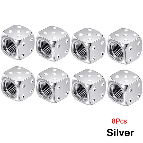DSYCAR 2/8Pcs Aluminum Tire Valve Caps Dice Wheel Stem Tyre Tire Wheel Stem Air Valve Dust Cover for Car Truck Motocycle Bike - Image 26