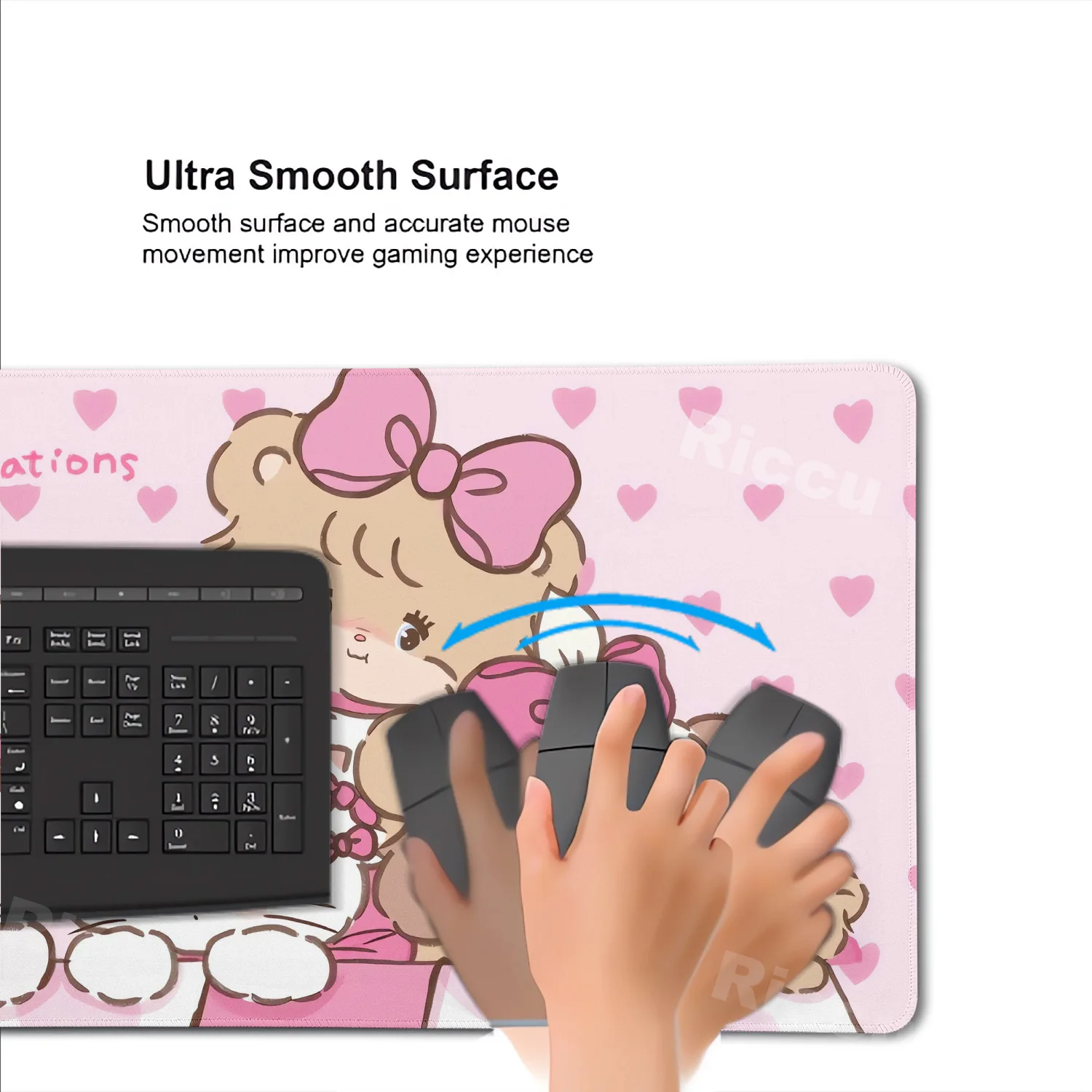 Enhanced Product Title:  
Kawaii Cartoon Desk Mat - Cute XXL Gaming Mouse and Keyboard Pad