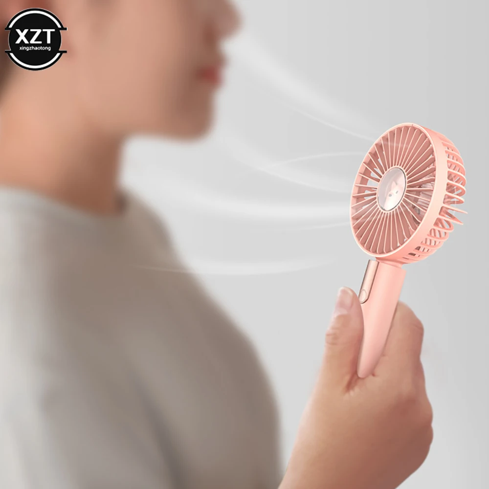 Handheld Fan Summer Portable Mini Fan 3 Speed Adjustable Fans USB Rechargeable Desk Handheld Air Conditioner Cooler Outside Travel Artifact