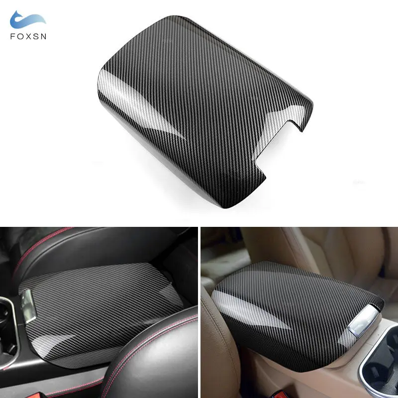 

Carbon Fiber Texture Car-styling Center Control Armrest Box Cover Trim For Porsche Cayenne 2011 2012 2013 2014 2015 2016 2017