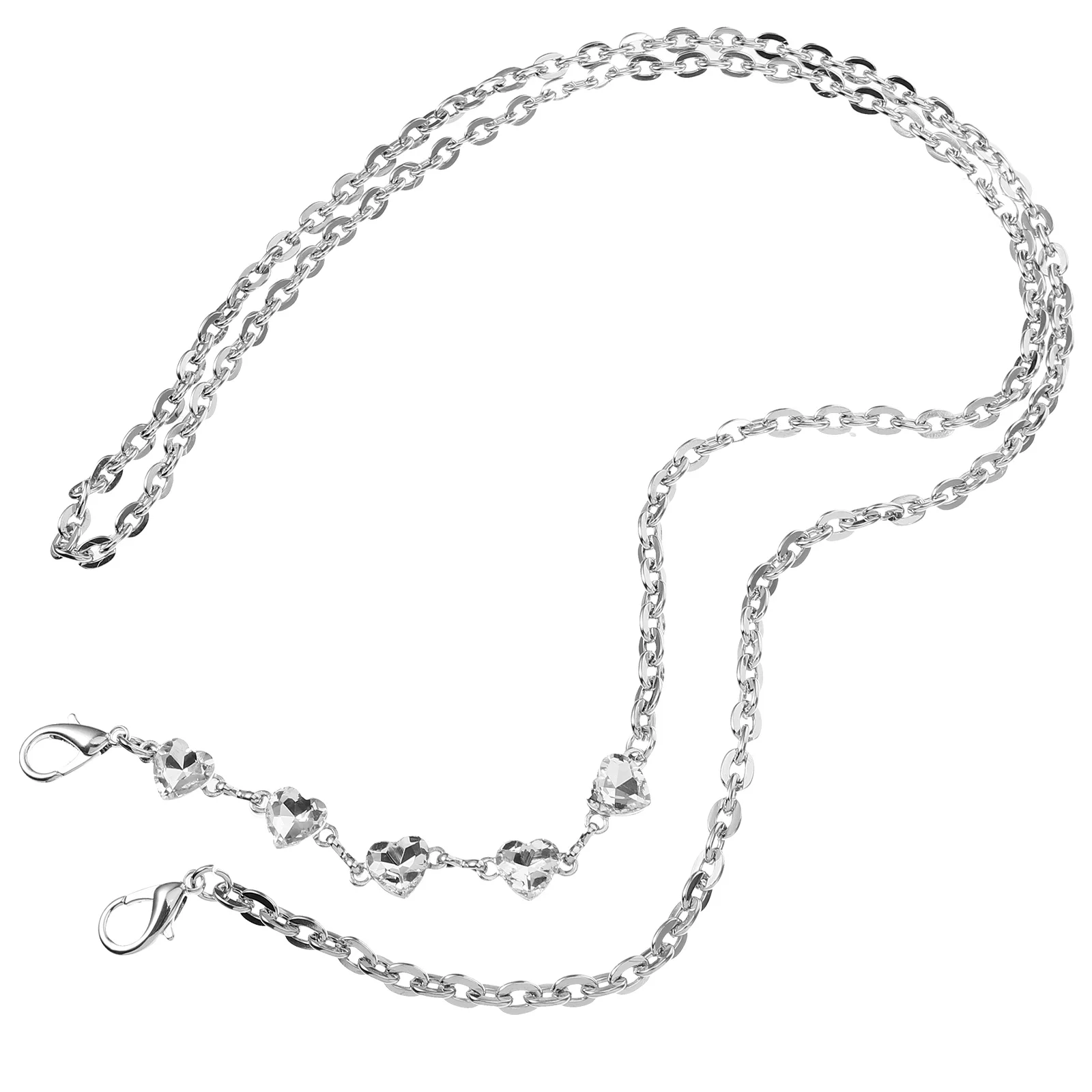 

Double-end Clasp Chain Metal Handbag Chain Underarm Bag Chain for Repairing