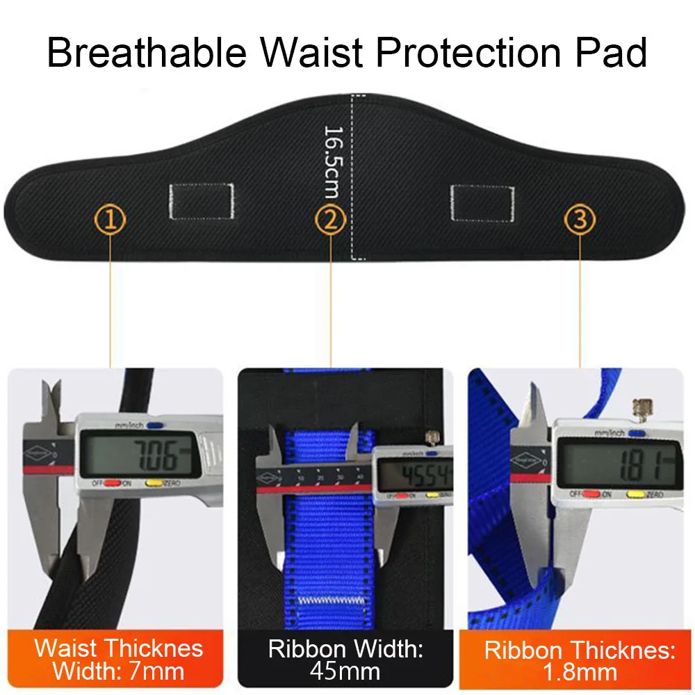 High-altitude Work Safety Belt Single Waist Work Harness Safety Rope Outdoor Climbing Training Electrician Protective Equipment safety harnesses,anti fall safety rope set