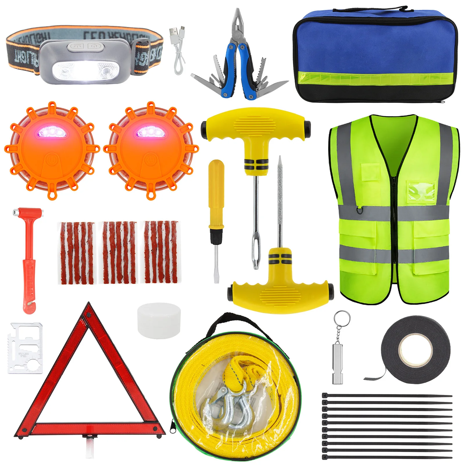 Kit di assistenza stradale di emergenza per auto ponticello cavo