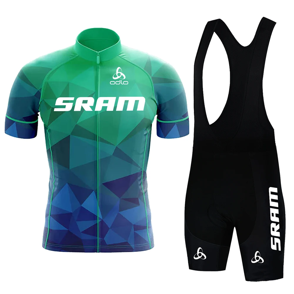 SRAM 2023 Pro Team Summer Cycling Jersey Set Bicycle Clothing