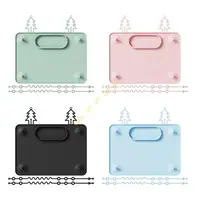 Toddler Silicone Placemat Suction Cup Design For Secure Meals Dishwasher Safe Portable Feeding Mat With Teether Rope 11UC