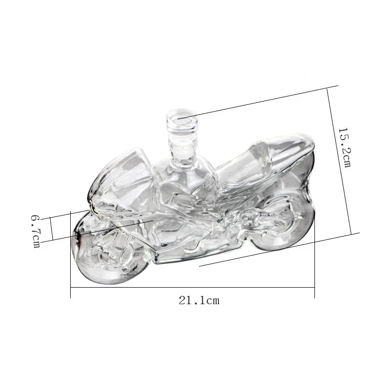 vintage motorcycle shaped whiskey decanter 750ML Glass Alcohol Bottle Unique Liquor Bar and Party Decorations for Liquor