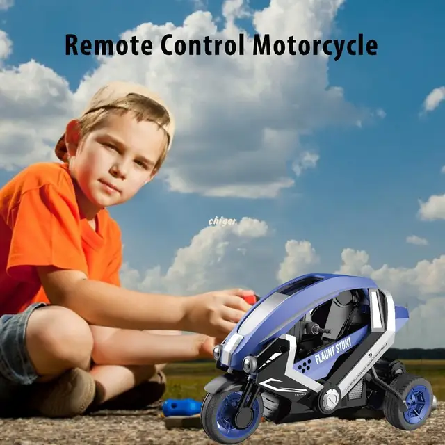 Large Kids Motorcycle Electric Remote Control RC Car Mini Motorcycle 2.4Ghz Racing stunt Motorbike Boy Toys For Children 3