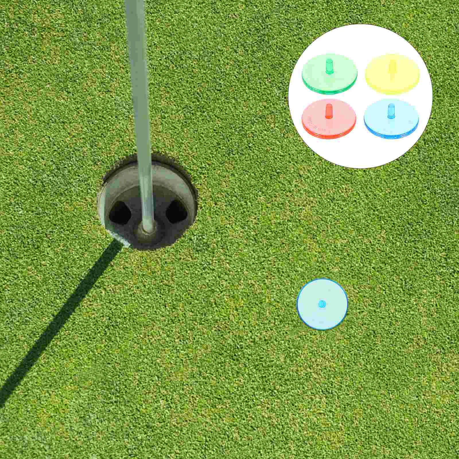 

100 Pcs Outdoor Accessories Golf Ball Mark Golfs Markers Flat Balls Marking Tool Positioning