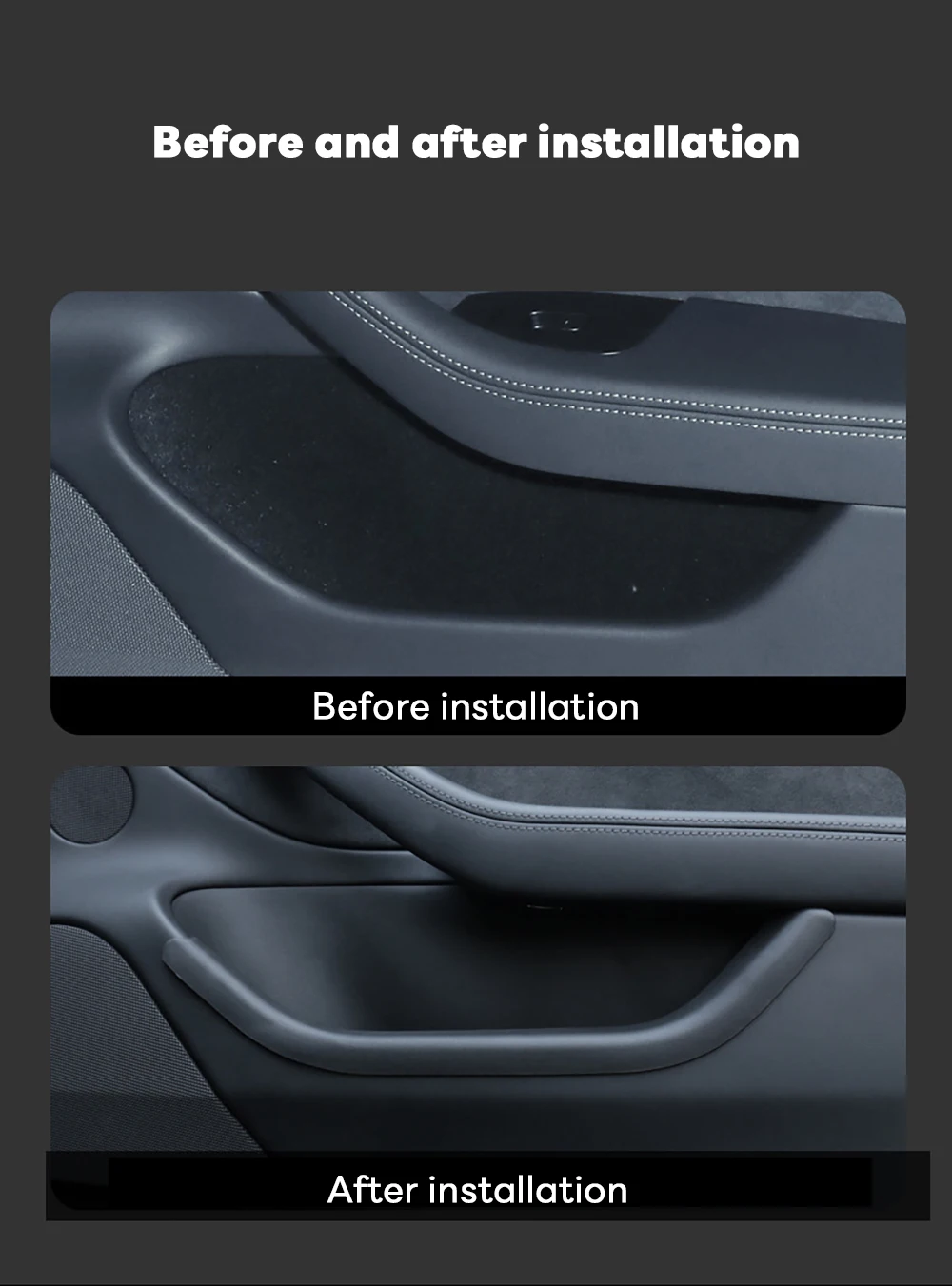 For Tesla New Model 3 Highland 2024 Rear Full Storage Box Door Handle Armrest Tr