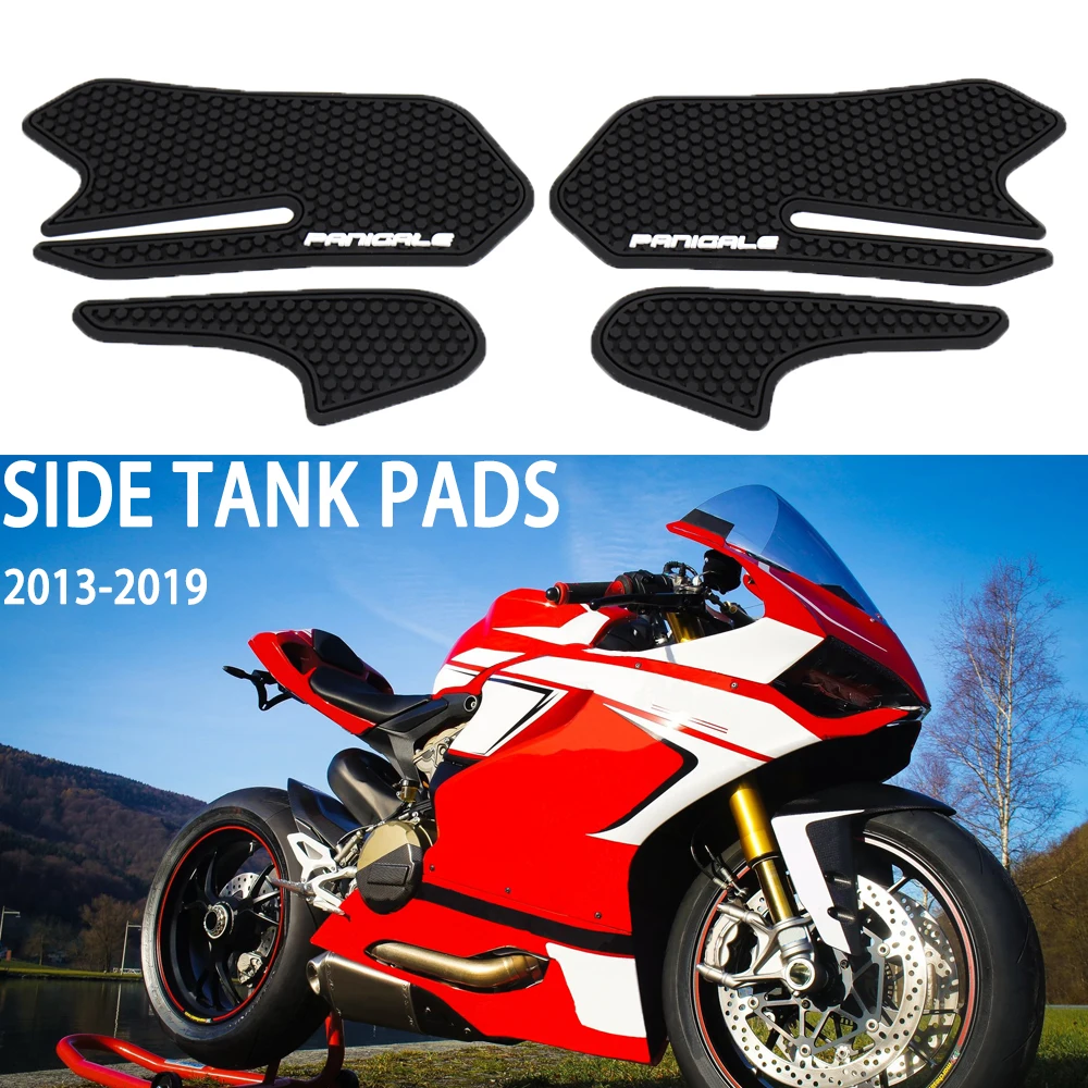 Anti slip Side Tank Pads For DUCATI PANIGALE 899 959 1199 1299 2013-2019 Sticker Gas Knee Grip Traction Side 3M Decal