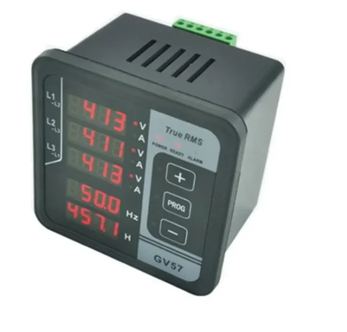 AC Three Phase Panel Meter GV57 Multifunctional Voltmeter Ammeter Power Meter 2
