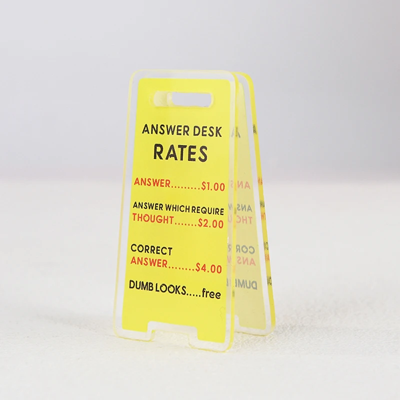 Akrilik Masa Tabelası "sadece Burada Çalış" - İş Arkadaşları İçin Esprili Ofis Dekoru Unisex Hediye Çok Yönlü Oda Dekoru