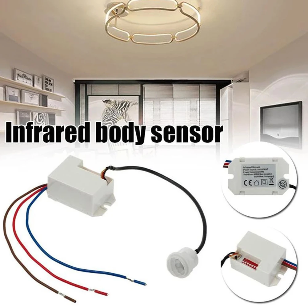Light Switch PIR Sensor Detector Mini Recessed Motion Occupancy Rest Dips 6m 800W Adjustable Ceiling 220-240V/AC