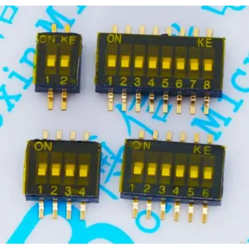 Corrediça tipo Interruptor Módulo 10pin 1.27 2.54 mm Posição Maneira Dip Smd Passo Interruptor Interruptor de Alternância Azul 50 Peças