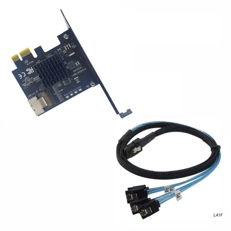 

Карта расширения PCIe to Mini SFF 8087, 4 порта передача данных 6 Гбит/с
