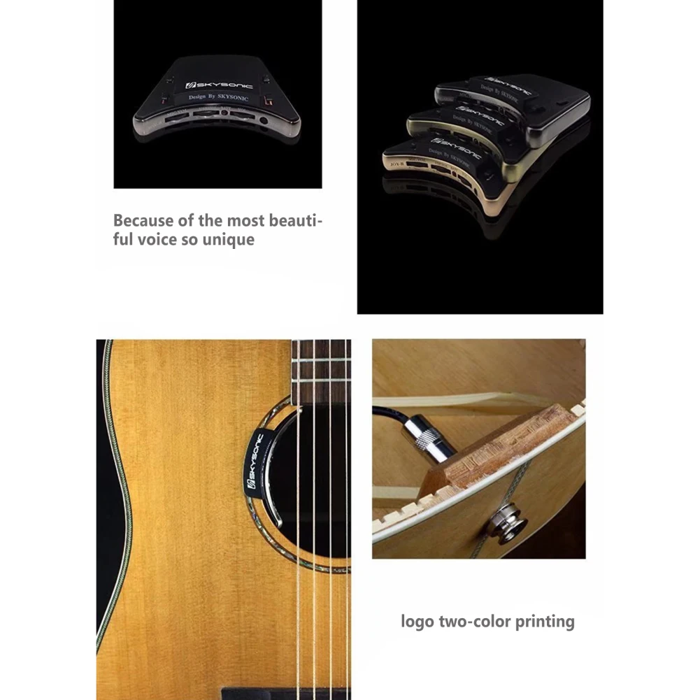 1 set of plasticSkysonic Joy2 Acoustic Guitar Pickup Dual Pickup Modes Soundhole Musical Instrument Accessories