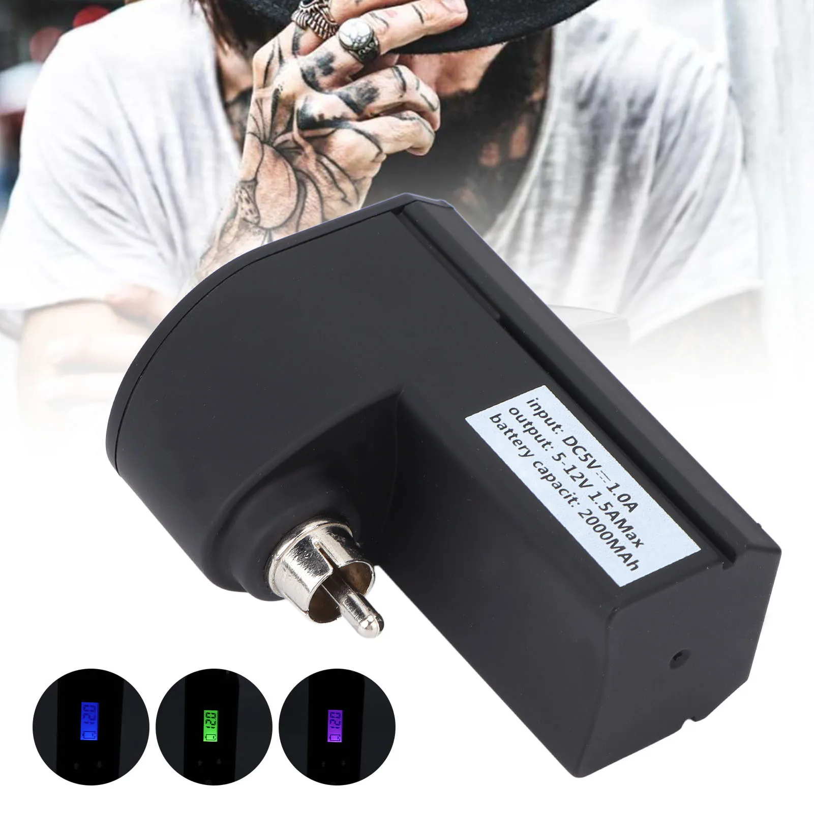 Tattoo Power Supply Tattoo Battery Pack Bend Tattoo Power Supply Cordless Tattoo Power Supply LCD Machine Battery LCD Battery Cordless