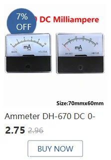 Anlog Amp Meter DH-670 DC Amperemeter Gauge Strom Meter Panel Ampere Meter Strom Tester dc amp meter DC1A2A3A5A1015A2030A50A100A – Detail 7