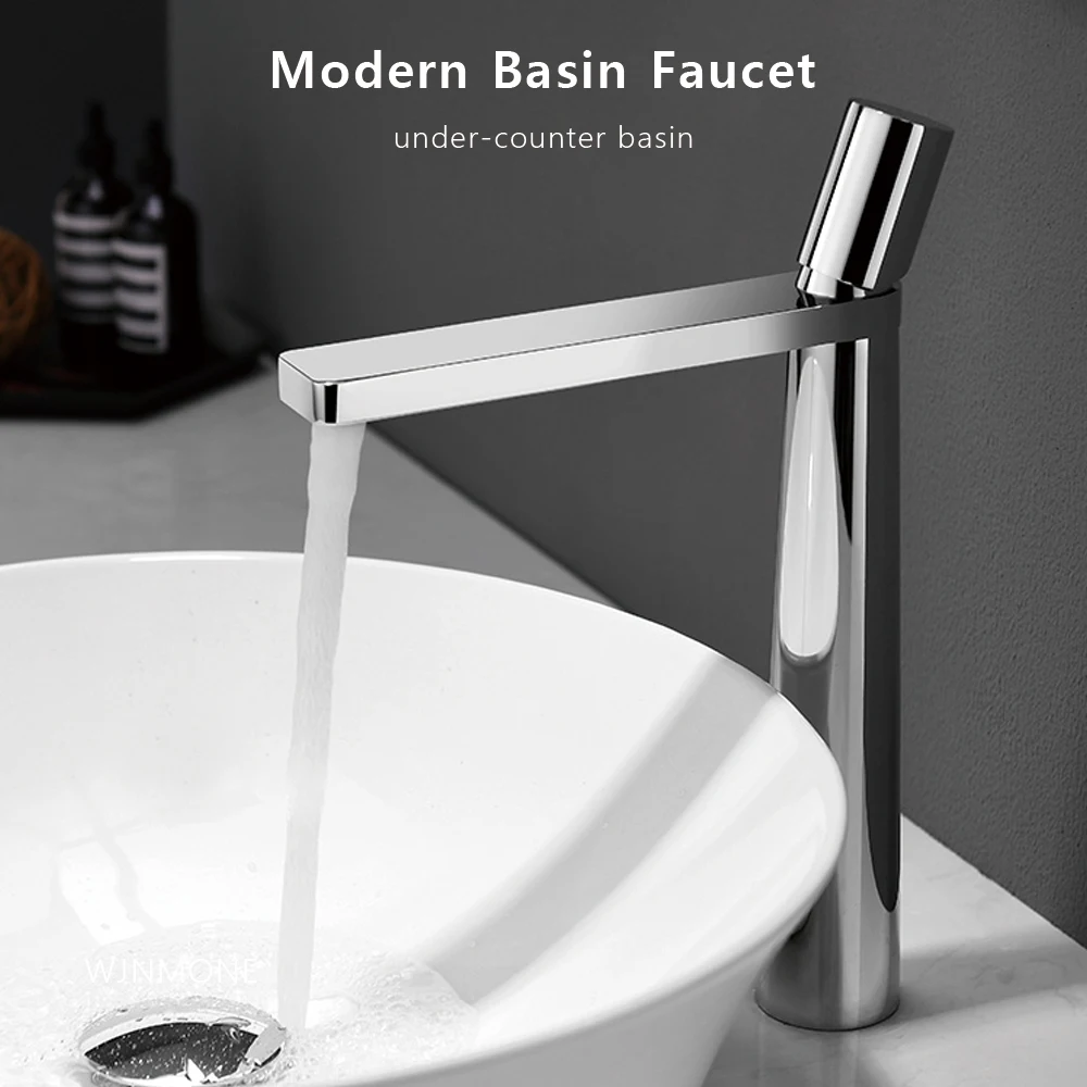 Modern Chrome Plated Basin Faucet Brass Bathroom Faucets Water Saving Hot Cold Mixer Taps Toilet Lavotory Wash Basin Sink Faucet
