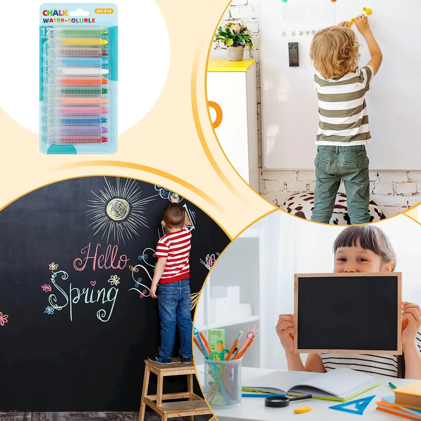 어린이를위한 먼지없는 분필 12 색 부드러운 쓰기 크레용 장난감 야외 미술 분필 소년 소녀 야외 놀이방을위한 크레용 그리기