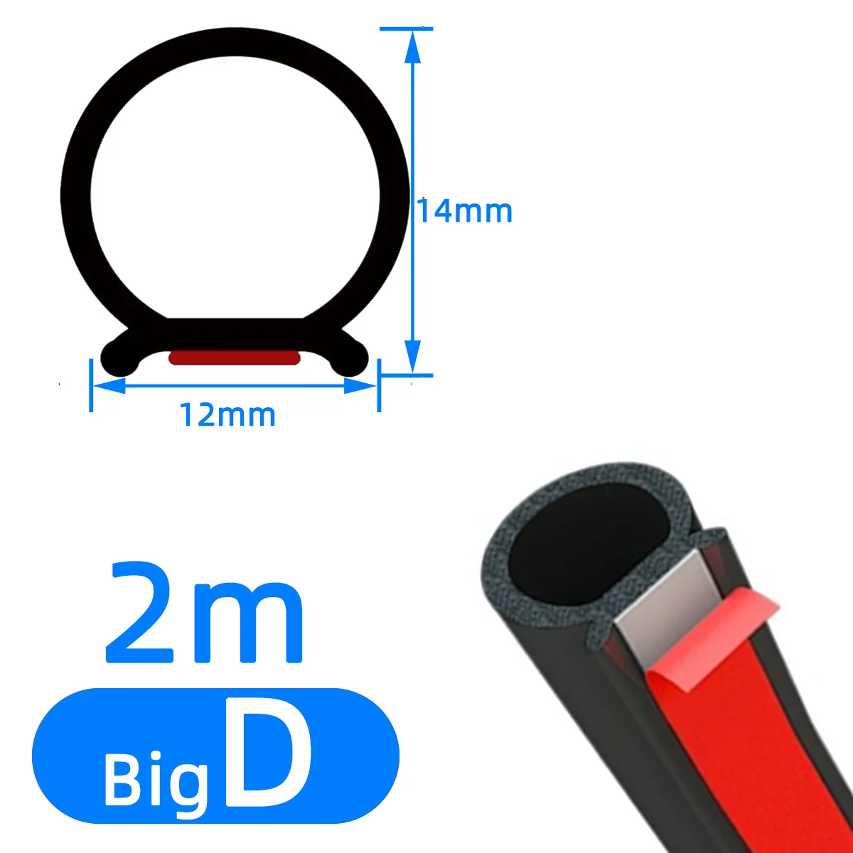 Car Door Seal Strip - Auto Rubber Noise Insulation & Soundproofing Strip